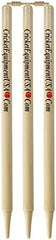 CE Cricket Stumps Set 6 Wickets 4 Bails Wooden White Yellow Brown Standard Size